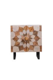 Wooden Floral Ara  Cabinet