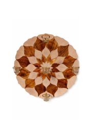 Flower Inlay T light Holder Wall Hanging