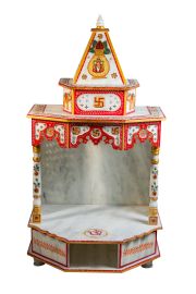 Handpainted Hexagon Base Marble Temple