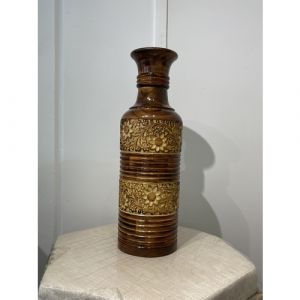 Long Hand Carved Wooden Pot