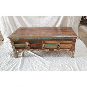 Reclaimed Wood Coffee Table with Drawers