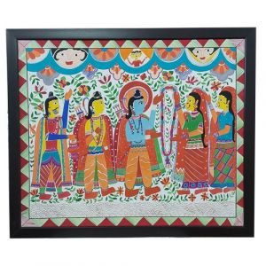 Madhubani Painting Goddess Sita's Swayamvar