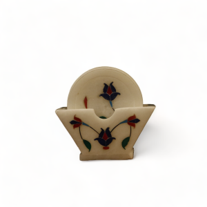 Marble Coaster Set (Assorted Designs)-White
