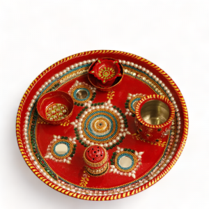 Steel Pooja Thali (Set of 6) (Small)