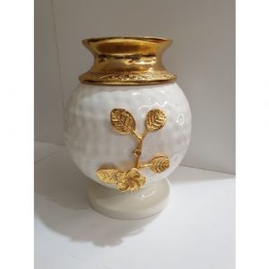 Circular White Vase