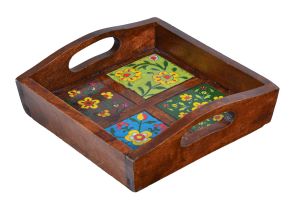 4 Tile Tray (Honey)