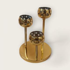 Golden 3 Candle Stand