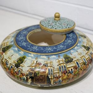Wooden Hand Painted Round Box