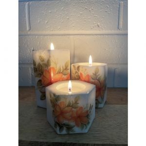 Hexagon Marble Candle Stand (Set of 3)