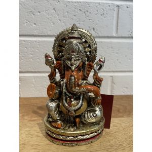 6" Resin Ganesha Silver