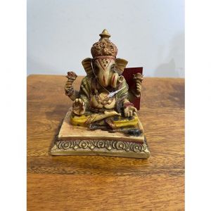4" Resin Ganesha on Chowki