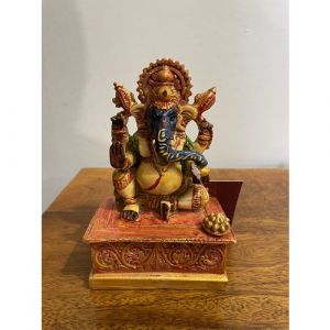 Resin Blue Trunk Ganesha