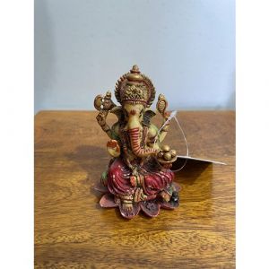 4" Resin Ganesha Lotus (Assorted Colours)
