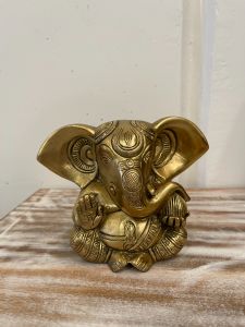 Brass Big Ear Ganesha 5"