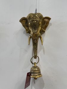 Brass Ganesha Wall Hanging Bell
