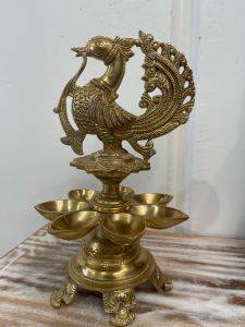 Brass Deepak Bird 5"