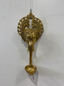Brass Ganesha Deepak Wall