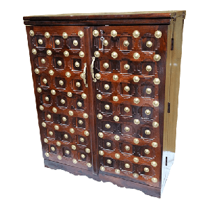  Wooden bar cabinet on Wheels