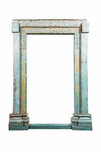 Rustic Blue Wooden Mirror