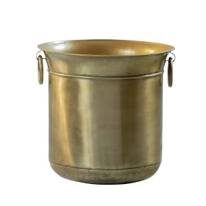 Broad Rim Brass Look Pot