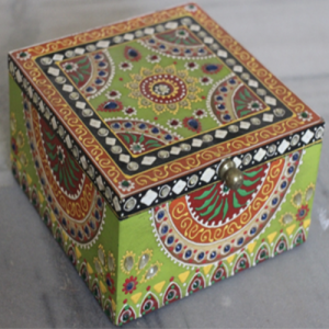 Wooden Painted Coaster Box