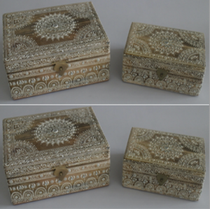Wooden Painted Box (Set of 2)