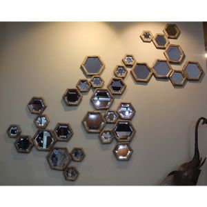 Honeycomb Mirror Wall Décor Set
