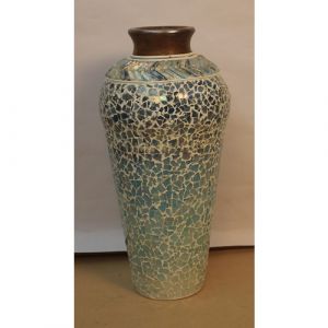 Teal Mosaic Vase