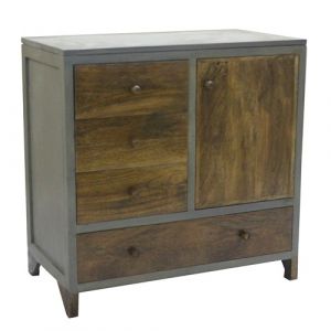 4 Drawer 1 Door Wooden Cabinet