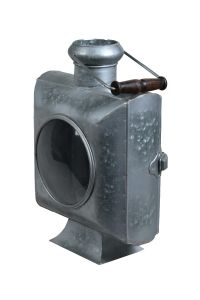 Silver Square Lantern with Glass