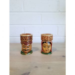 Rajasthan Couple Candle Holder (Set of 2)