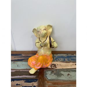Sitting Musical Ganesha (Cymbal Large)