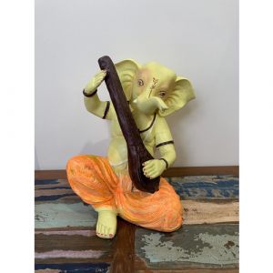 Sitting Musical Ganesha (String)