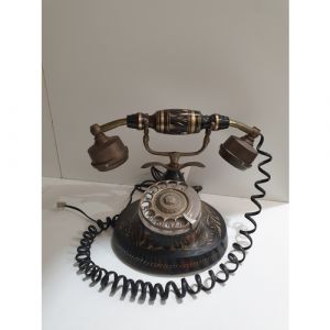 Wooden Brass Telephone