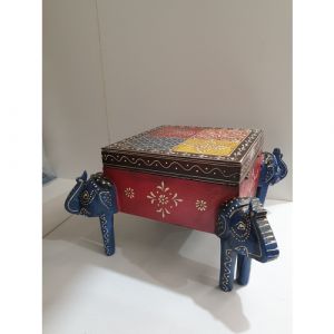 Hand-painted 4 Elephant Box