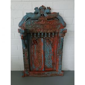 Peacock Antique Jharokha with Doors (Blue)