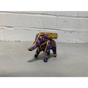 Purple Cloth Elephant T-Light Holder