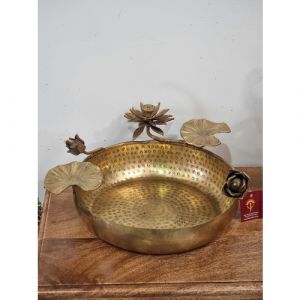 32cm Brass Flower Urli