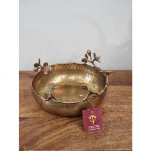 Brass Flower Urli (22cm)