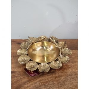 25cm Brass Flower Bowl