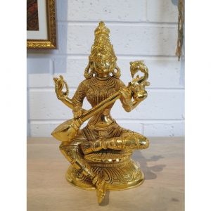 Brass Saraswati