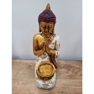 Sitting Buddha Resin (Assorted Colours - Red, Green, Golden)