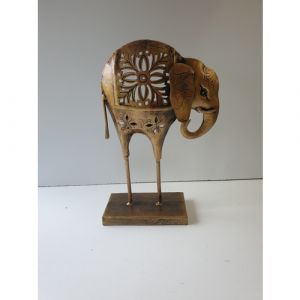 Iron Elephant T Light with Stand