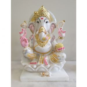 Marble Ganesha with Glitter 
