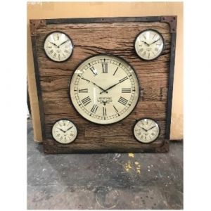 Sleeper Wooden Square Clock