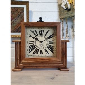 Teak Wood Table Clock