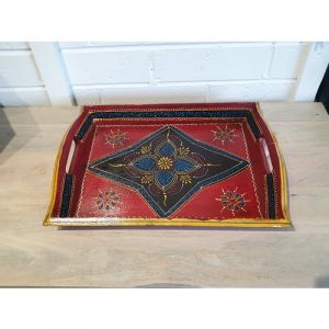 Big Hand Painted Tray (Assorted Colours)