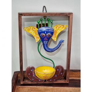 Wall Ganesha T Light Assorted Colours