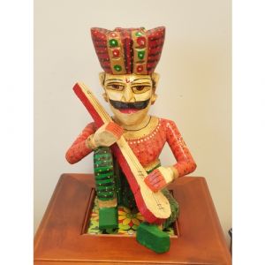 Wooden Sitting Musician