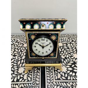 Black Hand Painted Box Clock